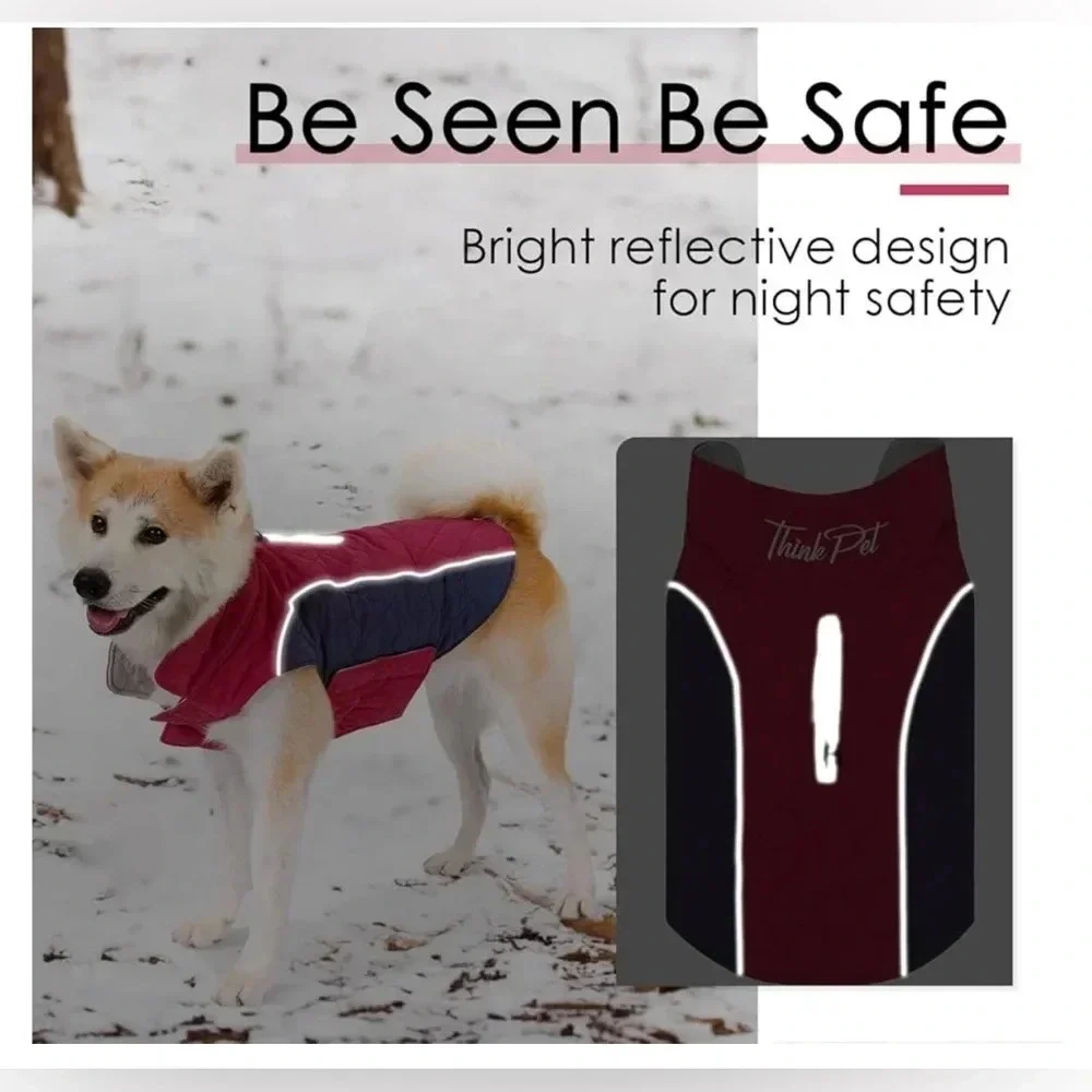 NWOT Dog Cold Weather Coat - Cozy Waterproof Windproof Reversible‎ Outerwear
